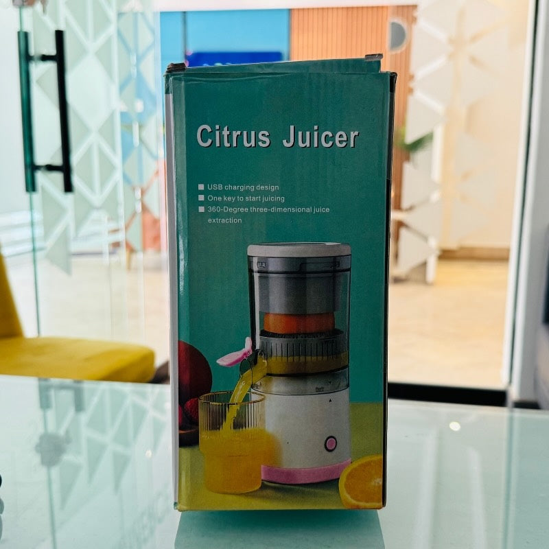 Portable Electric Citrus Juicer | USB Rechargeable, Hands-Free Orange & Lemon Juice Extractor, Easy to Clean