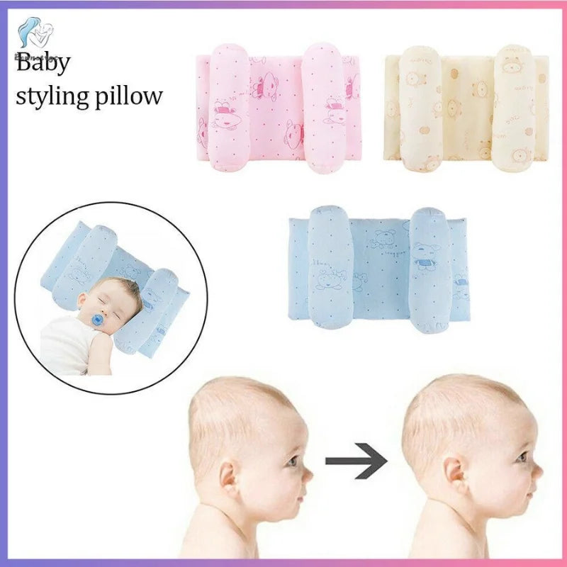 Soft Breathable Baby Head Shaping Pillow for Flat Head Prevention
