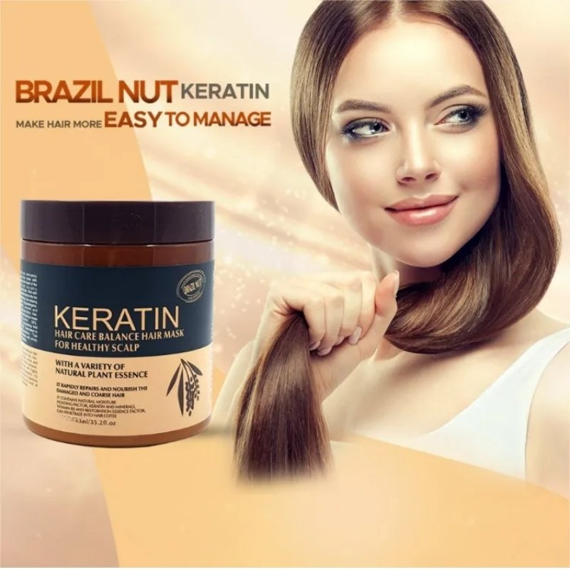 Brazil Nut Keratin Hair Mask – Nourishing Hair & Scalp Treatment | Strengthens & Smooths | 500ml