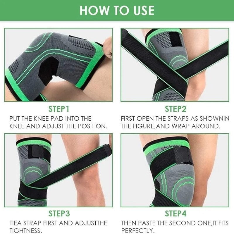 Adjustable 3D Knee Support Band | Pressure Weave Brace for Men & Women| 1 PC