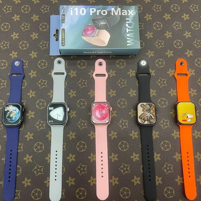 i10 Pro Max Smart Watch Series 9 – Bluetooth Calling, HD Display, Fitness & Health Tracker | Random Colors