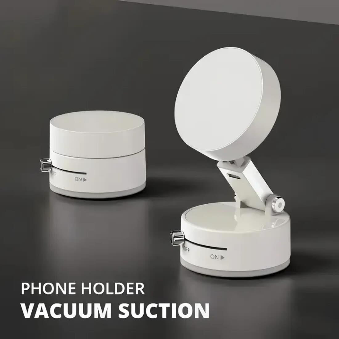 Magnetic Wireless  Phone Holder with Vacuum Suction Cup | Foldable, Strong Magnetic Grip for Maximum Phone Security