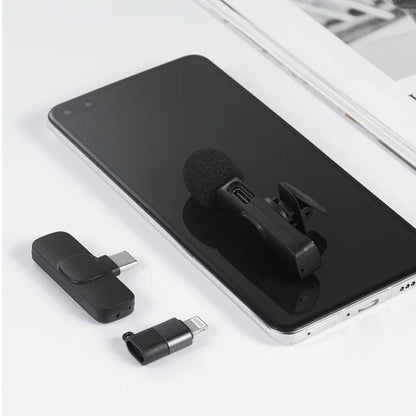 K9 Single Wireless Lavalier Microphone | Plug & Play USB Type-C & iOS Mic with Auto Sync & Noise Reduction