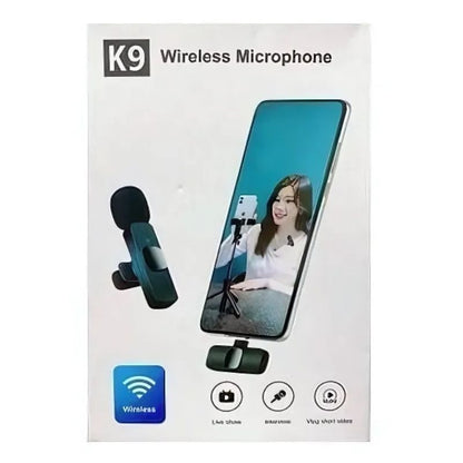 K9 Single Wireless Lavalier Microphone | Plug & Play USB Type-C & iOS Mic with Auto Sync & Noise Reduction
