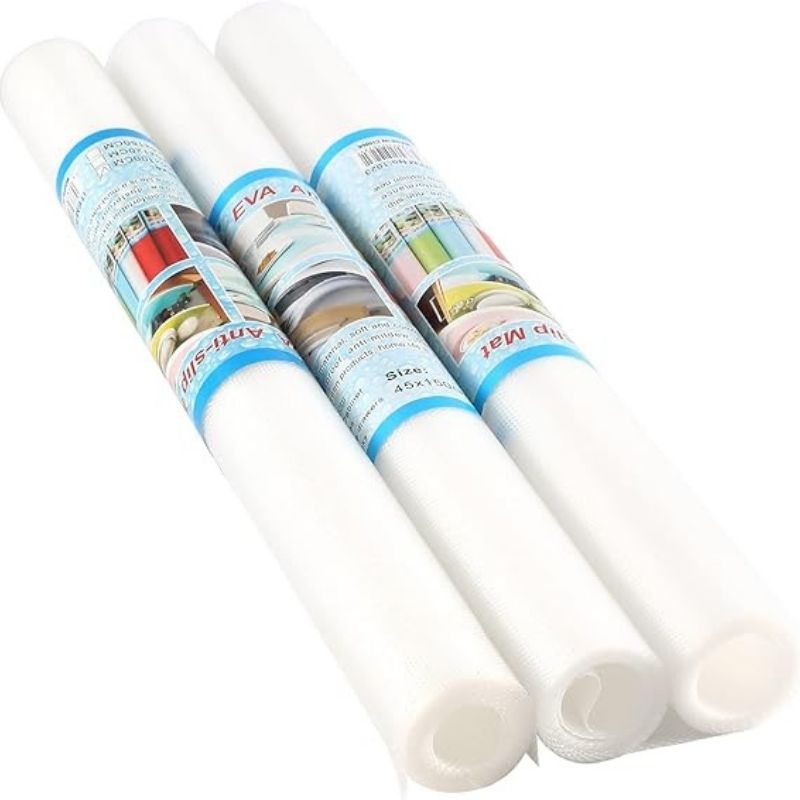 Anti-Slip Fridge & Shelf Mat | Waterproof & Washable Sheet for Kitchen, Drawer, Cabinet Use | White Color