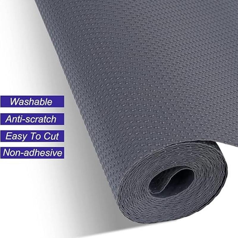 Anti-Slip Fridge & Shelf Mat | Waterproof & Washable Sheet for Kitchen, Drawer, Cabinet Use | Dark Grey Color