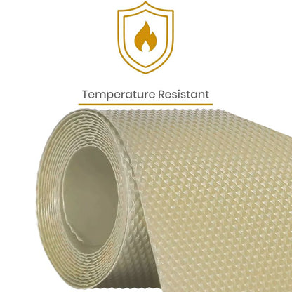 Anti-Slip Fridge & Shelf Mat | Waterproof & Washable Sheet for Kitchen, Drawer, Cabinet Use | Beige Color