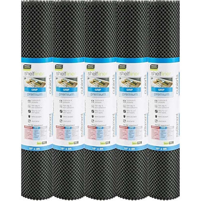 Anti-Slip Fridge & Shelf Mat | Waterproof & Washable Sheet for Kitchen, Drawer, Cabinet Use | Black Color