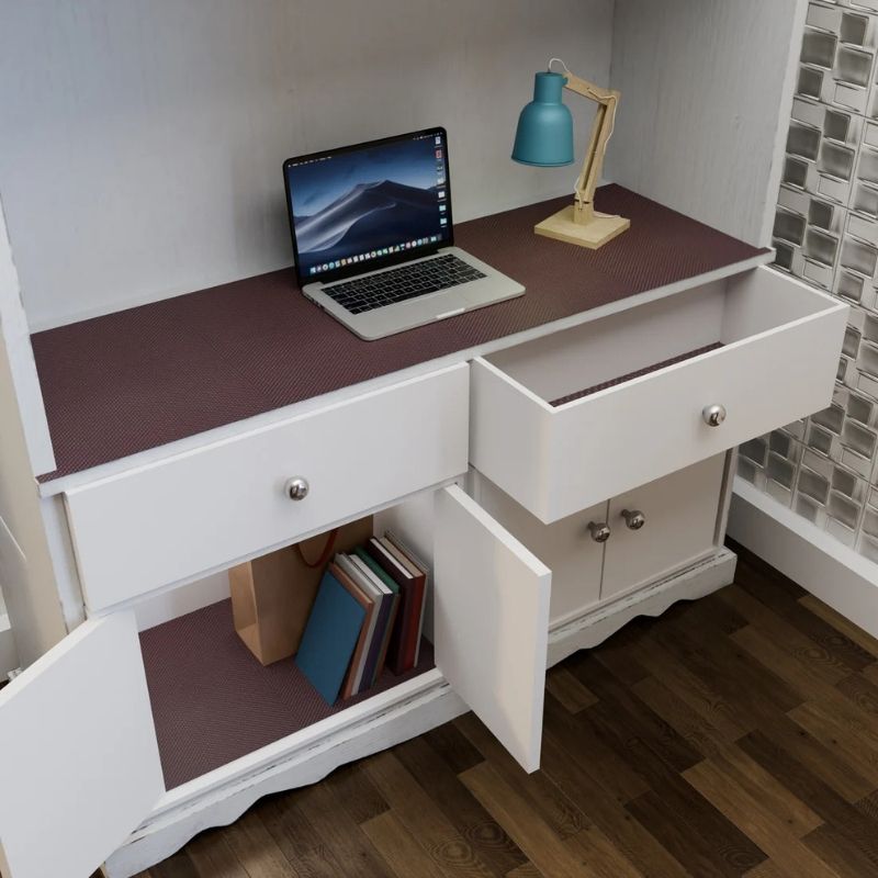 Anti-Slip Fridge & Shelf Mat | Waterproof & Washable Sheet for Kitchen, Drawer, Cabinet Use | Brown Color