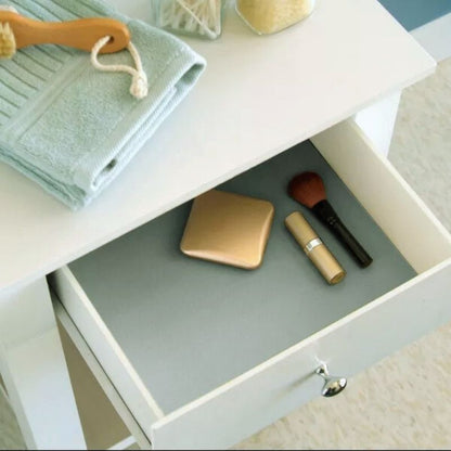 Anti-Slip Fridge & Shelf Mat | Waterproof & Washable Sheet for Kitchen, Drawer, Cabinet Use | Light Grey Color