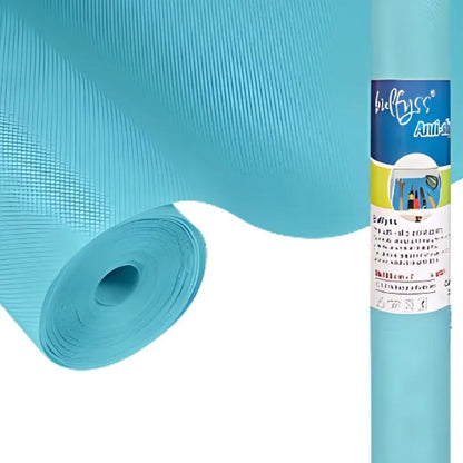 Anti-Slip Fridge & Shelf Mat | Waterproof & Washable Sheet for Kitchen, Drawer, Cabinet Use | Light Blue