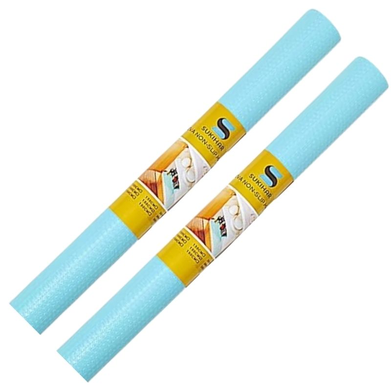 Anti-Slip Fridge & Shelf Mat | Waterproof & Washable Sheet for Kitchen, Drawer, Cabinet Use | Light Blue
