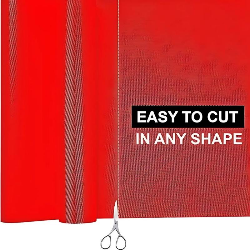 Anti-Slip Fridge & Shelf Mat | Waterproof & Washable Sheet for Kitchen, Drawer, Cabinet Use | Red