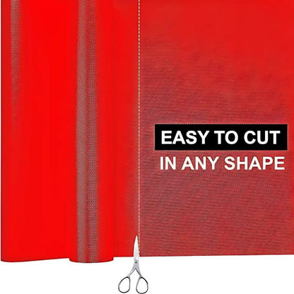 Anti-Slip Fridge & Shelf Mat | Waterproof & Washable Sheet for Kitchen, Drawer, Cabinet Use | Red