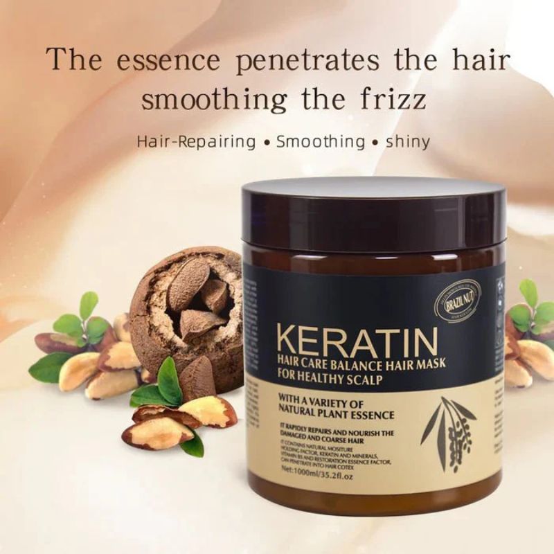 Brazil Nut Keratin Hair Mask – Nourishing Hair & Scalp Treatment | Strengthens & Smooths | 500ml